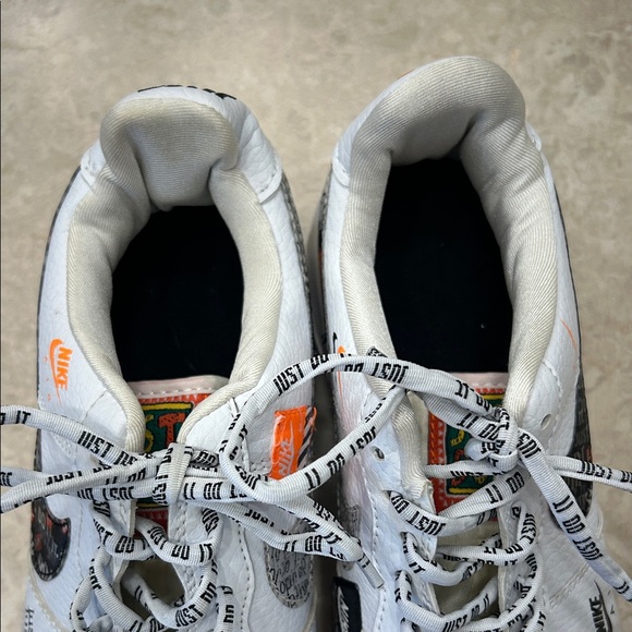 Nike Air White and Orange Patterned Sneakers - Picture 8 of 14